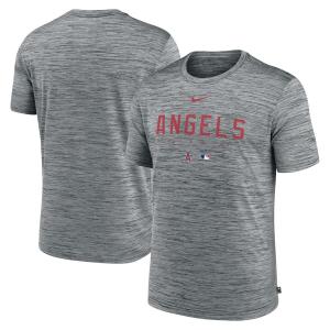 MLB エンゼルス Tシャツ ドライフィット ヴェロシティ プラクティス Short Sleeve Tee ナイキ/Nike Dark Grey Heather｜mlbshop