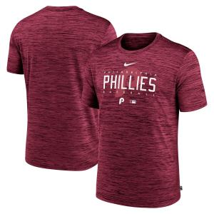 MLB フィリーズ Tシャツ ドライフィット ヴェロシティ プラクティス Short Sleeve Tee ナイキ/Nike Team Maroon｜mlbshop