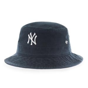 MLB ヤンキース バケットハット キャップ Bucket Hat 47Brand ネイビー｜mlbshop