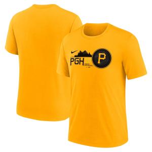 MLB パイレーツ Tシャツ 2023 シティーコネクト Tri-Blend T-Shirt ナイキ/Nike ゴールド｜mlbshop