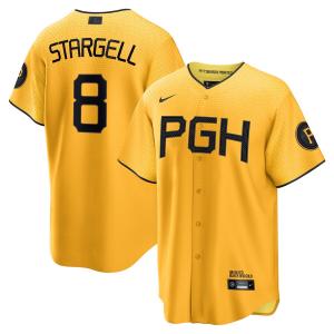 MLB ウィリー・スタージェル パイレーツ ユニフォーム 2023 シティーコネクト レプリカ Player Jersey ナイキ/Nike ゴールド｜mlbshop