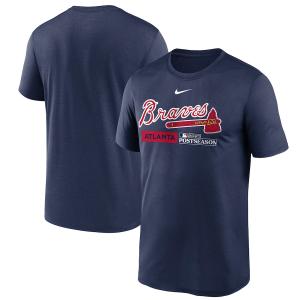 MLB ブレーブス Tシャツ 2023 ポストシーズン プレーオフ Authentic Collection Dugout T-Shirt ナイキ/Nike ネイビー｜mlbshop