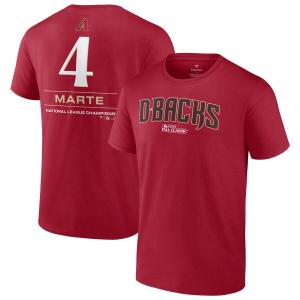 MLB ケーテル・マルテ ダイヤモンドバックス Tシャツ 2023 ワールドシリーズ 進出記念  ネームナンバー Fanatics Branded レッド｜mlbshop