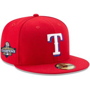 MLB レンジャーズ キャップ 2023 ワールドシリーズ 優勝記念 Champions 59FIFTY Fitted ニューエラ/New Era レッド｜mlbshop