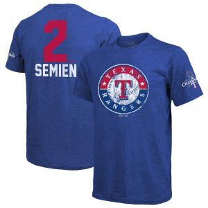 MLB マーカス・セミエン レンジャーズ Tシャツ 2023 ワールドシリーズ 優勝記念 Champions ネーム＆ナンバー マジェスティック/Majestic｜mlbshop