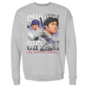 MLB 大谷翔平 ドジャース スウェット Los Angeles D Vintage WHT Crewneck Sweatshirt 500Level ヘザーグレー｜mlbshop