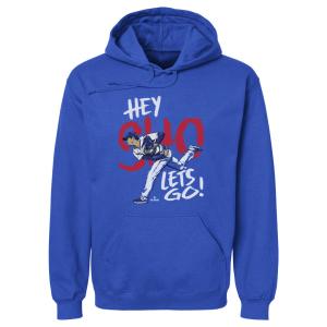 MLB 大谷翔平 ドジャース パーカー Los Angeles D Hey Sho W WHT Hoodie 500Level ロイヤルブルー｜mlbshop