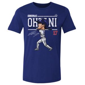 MLB 大谷翔平 ドジャース Tシャツ Los Angeles D カートゥーン WHT T-Shirt 500Level ロイヤルブルー｜mlbshop
