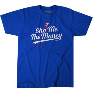 【海外限定版】MLB 大谷翔平 ドジャース Tシャツ SHO ME THE MONEY T-Shirt BreakingT ロイヤル｜mlbshop