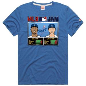 MLB 大谷翔平 ムーキー・ベッツ ドジャース Tシャツ オマージュ MLB Jam T-Shirt Homage ロイヤル｜mlbshop