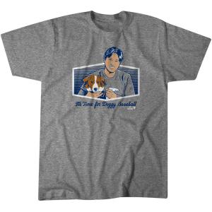 【海外限定版】MLB 大谷翔平 ドジャース Tシャツ IT'S TIME FOR DOGGY T-Shirt 犬 デコピン デコイ BreakingT グレー｜mlbshop