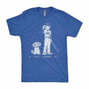 【海外限定版】MLB 大谷翔平 ドジャース Tシャツ デコピン Shohei & Dekopin T-Shirt Decoy デコイ RotoWear ロイヤル｜mlbshop