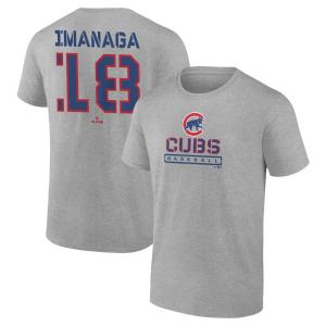 MLB 今永昇太 カブス Tシャツ Evanston Stencil T-Shirt Fanatics Branded ヘザーグレー｜mlbshop