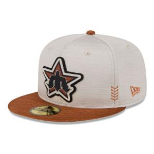 MLB マリナーズ キャップ 2024 クラブハウス Clubhouse 59FIFTY Fitted Hat ニューエラ/New Era ストーン ブラウン｜mlbshop