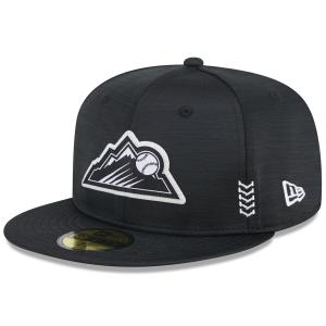 MLB ロッキーズ キャップ 2024 クラブハウス Clubhouse 59FIFTY Fitted Hat ニューエラ/New Era ブラック｜mlbshop