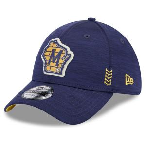 MLB ブリュワーズ キャップ 2024 クラブハウス Clubhouse 39THIRTY フレックス ニューエラ/New Era ネイビー｜mlbshop