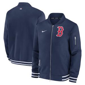 MLB レッドソックス ジャケット 2024 選手着用モデル オーセンティック Full-Zip Bomber Jacket ナイキ/Nike ネイビー｜mlbshop