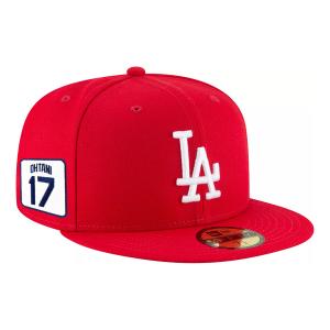 MLB 大谷翔平 ドジャース キャップ ネーム＆ナンバーパッチ 59FIFTY Fitted Hat ニューエラ/New Era スカーレット｜mlbshop