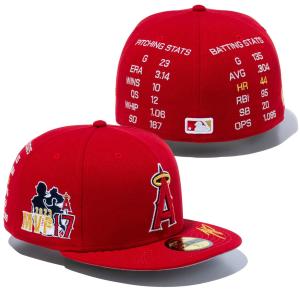 MLB 大谷翔平 エンゼルス キャップ 2023 MVP & HR王 59FIFTY Fitted ニューエラ/New Era スカーレット ゴールド【nejp】