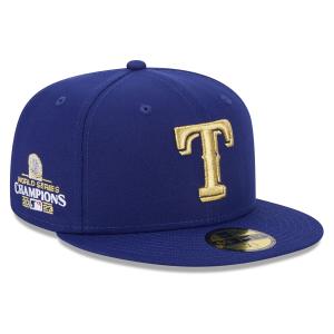 MLB レンジャーズ キャップ 2024ゴールドコレクション WS優勝  59FIFTY Fitted Hat ニューエラ/New Era ロイヤル｜mlbshop