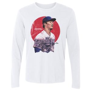 MLB 山本由伸 ドジャース Tシャツ Los Angeles D Portrait Long Sleeve T-Shirt 500Level ホワイト｜mlbshop