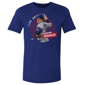 MLB 山本由伸 ドジャース Tシャツ Los Angeles D Dots WHT T-Shirt 500Level ロイヤルブルー｜mlbshop