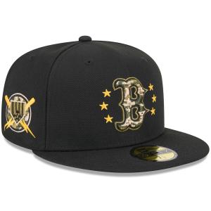 MLB レッドソックス キャップ 【海外版】 2024 アームドフォースデー On-Field 59FIFTY Fitted Hat ニューエラ/New Era ブラック｜mlbshop