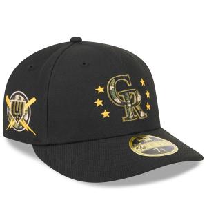 MLB ロッキーズ キャップ 【海外版】 2024 アームドフォースデー Low Profile 59FIFTY ニューエラ/New Era ブラック｜mlbshop