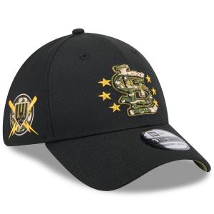 MLB カージナルス キャップ 【海外版】 2024 アームドフォースデー 39THIRTY Flex Hat ニューエラ/New Era ブラック｜mlbshop