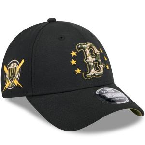 MLB レッドソックス キャップ 【海外版】 2024 アームドフォースデー 9FORTY Adjustable Hat ニューエラ/New Era ブラック｜mlbshop