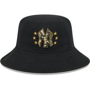 MLB ヤンキース キャップ 【海外版】 2024 アームドフォースデー Bucket Hat ニューエラ/New Era ブラック｜mlbshop