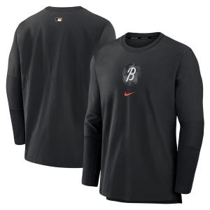 MLB オリオールズ ジャケット オーセンティックコレクション AC シティーコネクト Pullover Jacket ナイキ/Nike ブラック｜mlbshop
