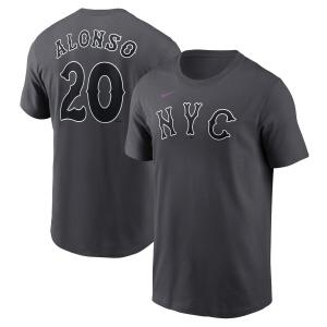 MLB ピート・アロンソ メッツ Tシャツ 2024 シティーコネクト Fuse Name & Number T-Shirt ナイキ/Nike グラファイト｜mlbshop