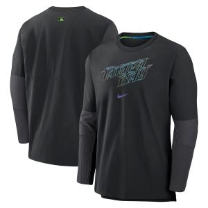 MLB タンパベイ・レイズ スウェットシャツ 2024 シティーコネクト オーセンティック Player Pullover Sweatshirt ナイキ/Nike ブラック｜mlbshop