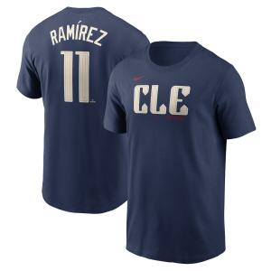 MLB ホセ・ラミレス ガーディアンズ Tシャツ 2024 シティーコネクト Name & Number T-Shirt ナイキ/Nike ネイビー｜mlbshop