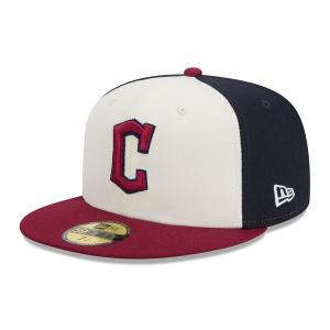 MLB ガーディアンズ キャップ 2024 シティーコネクト 59FIFTY Fitted Hat ニューエラ/New Era ホワイト レッド｜mlbshop