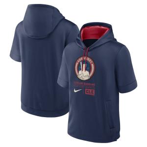 MLB ガーディアンズ パーカー 2024 シティーコネクト Short Sleeve Pullover Hoodie ナイキ/Nike ネイビー｜mlbshop