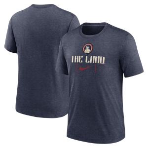 MLB ガーディアンズ Tシャツ 2024 シティーコネクト Tri-Blend T-Shirt ナイキ/Nike Heather Navy｜mlbshop