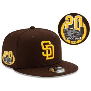 MLB パドレス キャップ 9FIFTY Basic Snapback Cap ペトコパーク 20周年記念パッチ ニューエラ/New Era ゲーム｜mlbshop