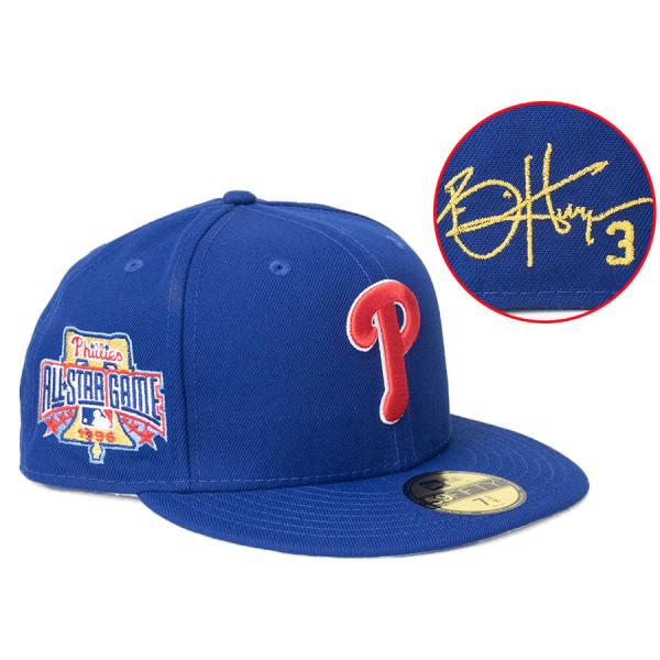 MLB ブライス・ハーパー フィリーズ キャップ 【海外カスタム】オールスターゲーム1996 サイン...