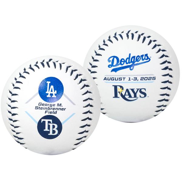 MLB ドジャース レイズ ボール 【現地買付】August 1-3 2025 対戦記念 Baseb...