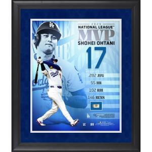 MLB 大谷翔平 ナ・リーグ フォトフレーム 16 x 20 2025 MVP Collage with a Piece of a Game-Used Baseball Fanatics Authentic