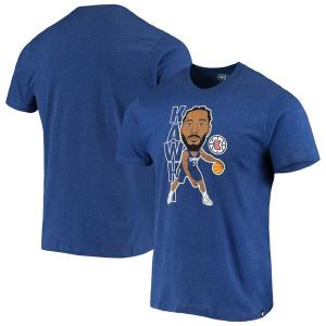 NBA カワイ・レナード ロサンゼルス・クリッパーズ Tシャツ Bobblehead T-Shirt 47 Brand Heathered Royal｜mlbshop
