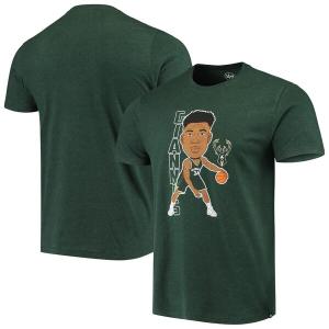 NBA ヤニス・アデトクンボ ミルウォーキー・バックス Tシャツ Bobblehead T-Shirt 47 Brand Heathered  Green｜mlbshop