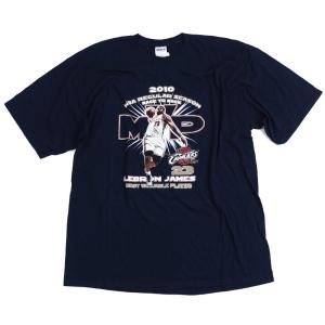 NBA レブロン・ジェームズ クリーブランド・キャバリアーズ Tシャツ 2010 MVP Back to Back T-Shirt Gildan ネイビー【OCSL】｜mlbshop