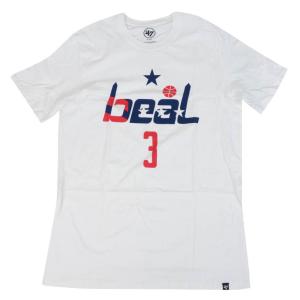 ブラッドリー・ビール Tシャツ ウィザーズ  47ブランド 47Brand ホワイト NBA Player Super Rival T-Shirt メンズ 半袖｜mlbshop