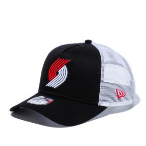 NBA トレイルブレイザーズ メッシュキャップ 9FORTY A-Frame トラッカー メッシュ Cap ニューエラ/New Era ブラック ホワイト｜mlbshop