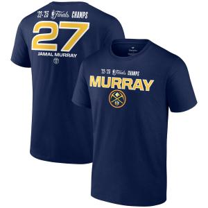 NBA Jamal Murray #27 ナゲッツ Tシャツ NBAファイナル2023 優勝記念 Name & Number T-Shirt Fanatics Branded ネイビー｜mlbshop