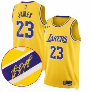 NBA レブロン・ジェームズ レイカーズ ユニフォーム 海外カスタム スウィングマン Jersey アイコン サイン刺繍 ナイキ/Nike