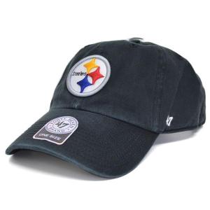 NFL スティーラーズ キャップ 帽子 ブラック 47ブランド Cleanup Adjustable キャップ｜mlbshop